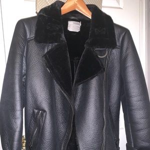 Asos Black Shearling  Jacket